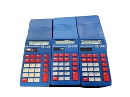 Lot of 3 TI-108 Student Solar Calculator With Case Working - £19.33 GBP