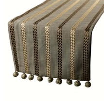 Subtle Stripes - Taupe Green Linen Decorative Table Runners - £48.43 GBP+