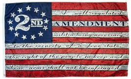 Vintage Betsy Ross 2nd Amendment Flag 2x3 - Nra American Patriot Banner Grommets - £11.70 GBP