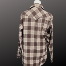 Vintage Pendleton Mens High Grade Brown Plaid 100% Virgin Wool Shirt Size Medium image 2