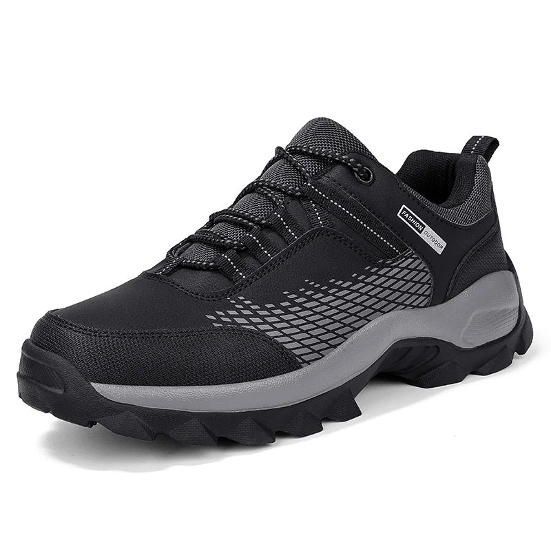 Men Hiking Shoes Waterproof Leather Man Sneakers Non-Slip Casual Men&#39;s S... - $32.42