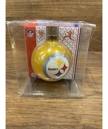 Vintage NFL Pittsburgh Steelers Christmas Glass Ornament Sports Collectors - $10.45