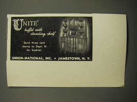 1951 Union-National Advertisement - Unite Buffet with standing shelf - £14.78 GBP
