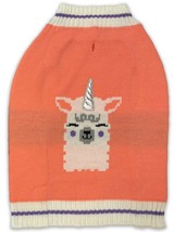Walmart Brand Dog Sweater Happy Llama W Horn Peach Pink Color MEDIUM New - £8.41 GBP
