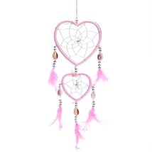 17&quot; Traditional Pink Dream Catcher with Feathers Wall or Car Hanging Ornament He - £5.32 GBP