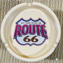 Ceramic Ashtray Get Your Kicks On Route 66 Souvenir Vintage Highway Sign Design - £19.40 GBP