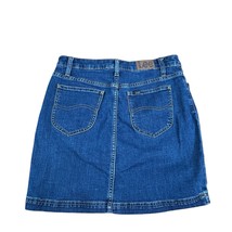 Lee Women&#39;s Denim Jean Skort Mid Rise Regular Fit Size 10M Dark Wash Blue - $299.12 MXN