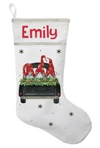 Gnome&#39;s in Truck Christmas Stocking, Gnome&#39;s in Truck Stocking, Gnomes S... - $38.00