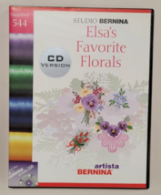 544 Studio Bernina Artista 200 Elsa&#39;s Favorite Florals Embroidery Software CD - £15.46 GBP