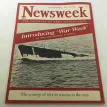 VTG Newsweek Magazine: September 18 1939 - Scourge Of 1914-18 Returns To The Sea - £37.26 GBP