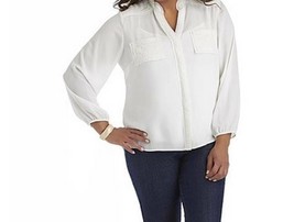 Women&#39;s Cocktail Work Carrer Business Lace trim Blouse Shirt top plus 1X... - $39.99