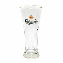Carlsberg Collectible Beer Glass Crown Gold Rim 12 oz - $11.85