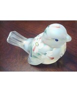 Vintage &quot;Fenton&quot;  Hand Painted Roses Signed Clear Satin Romance Roses bi... - $67.70 CAD