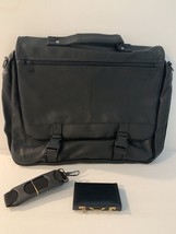 Business / Travel Carrying Black Faux Leather Briefcase - £38.22 GBP