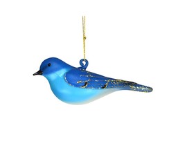 Mountain Bluebird Blown Glass Handcrafted Bird Christmas Ornament NIB Co... - $21.77