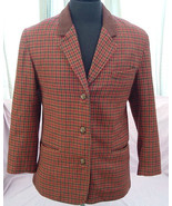  Vintage Women&#39;s brown plaid Gap brand blazer with elbow pads size small  - $936.96 MXN