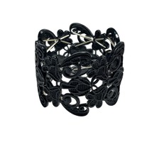 Women&#39;s Exaggerated Lace Hollow Out &amp; Rhinestone Party Stretch Bracelet - £11.52 GBP