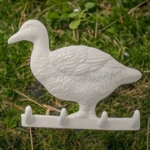 Gourmet Decor Wall Hook Farmhouse Ceramic Vintage 80s Kitchen Bird Goose Duck  - £24.09 GBP