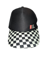 Vans Off The Wall Black Checkered Trucker Snapback Mesh Hat Cap Otto Col... - $17.74