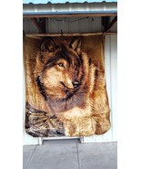 WOLF PORTRAIT JQ QUEEN SIZE BLANKET - $62.13