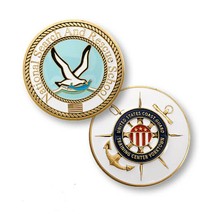 COAST GUARD SEARCH AND RESCUE TRAINING CENTER YORKTOWN 1.75&quot; CHALLENGE COIN - $39.99