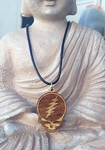 SALE Grateful Dead SYF  Stained Wood  Pendant Necklace       Adjustable ... - $6.99