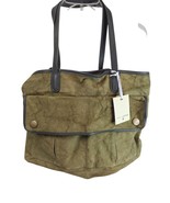 Nili Lotan Canvas Tote Bag Olive Green Large New With Tag Eco Friendly - $29.69