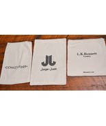 Lot 3 LK Bennett Donald Pliner Jorge-Juan White Cotton Flannel Shoe Dust Bags - $24.99