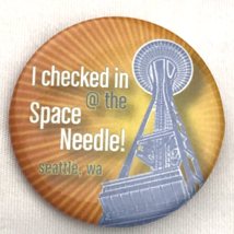 Space Needle Seattle Washington Pin Button Pinback - £7.95 GBP