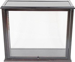 Display Case ELEGANCE Home Painted Dark Mahogany Hardwood Plexiglass - £844.57 GBP