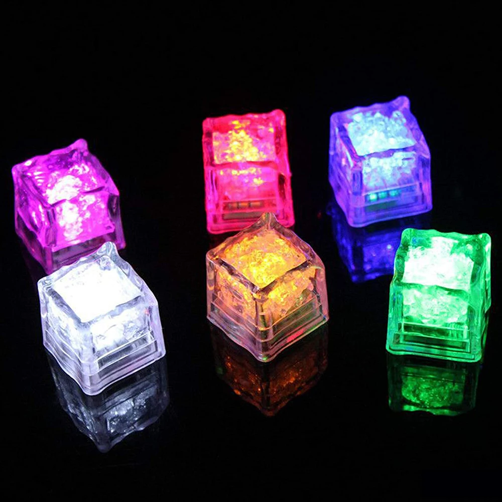 Play LED Light Up Ice Cubes Multi Color Waterproof Luminous LED Ice Cubes Glowin - £34.36 GBP