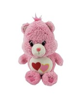 2015 Care Bear Love A Lot Plush Stuffed Animal Pink w Red Hearts 13&quot; Toy - £9.24 GBP