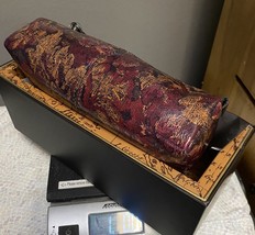 Patricia Nash Vintage Make-up Case  Floral Brocade Leather Isla Oblong - $37.61