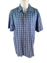 Tommy Bahama Mens Large Button Up Shirt Short Sleeve Plaid Silk and Cotton - £13.41 GBP