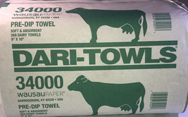 Dari-Towls 34000 9”x10” 268 Pack Dairy Cow Towels For Farm Use-NEW-SHIPS... - $13.74