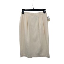 Vintage Joan Leslie Skirt Womens 12 NEW Cream Wool Blend - £19.38 GBP