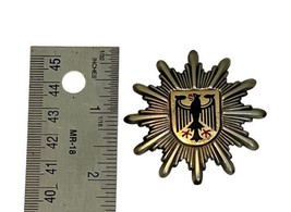 Vtg German Eagle Crest Deutschland Germany Flag Panzer Cross Shield Badge OLC - £23.97 GBP