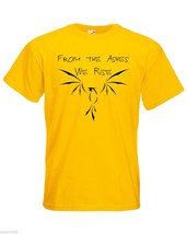 Mens T-Shirt Phoenix Quote From the Ashes We Rise, Fire Bird Shirt Lava Tshirt - £19.46 GBP
