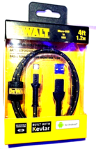 DeWalt 131 1360 DW2 Reinforced Braided Cable for Micro-USB, 4&#39; FT - £7.03 GBP