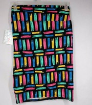 NWT LuLaRoe Cassie Pencil Skirt Black With Colorful Designs Size Small - £12.38 GBP