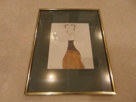 Color Pencil Drawing Of Women In Dress Very Detailed Face Approx. 12 X 1... - $20.95