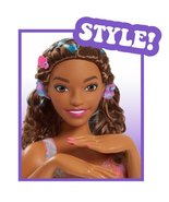 African American Styling Head &amp; Manicure Nail Doll, Cut, Curl and Color - £57.31 GBP+