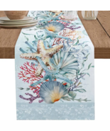 Blue Ocean Coastal Theme Table Runner - 13&quot;x 72&quot; - $18.80