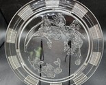 Vintage Federal Glass Clear Sharon Rose Footed Cake Plate Stand 11&quot; - MINT - $21.75