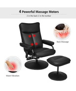 Massage Recliner Couch Chair Lounge Swivel W/Ottoman Side Pocket Remote ... - $309.82