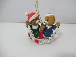 Best friends teddy bears string of friendship beads Christmas ornament r... - £3.86 GBP