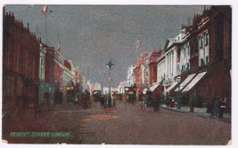 Postcard London England UK Regent Street Shiny Sky - $3.42