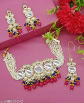 Latest Kundan Traditional Gold Plated Jewelry Set Wedding Bridal Jewelry Setb - £7.77 GBP