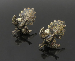 NAKON SIAM 925 Sterling Silver - Vintage Peacock Non Pierce Earrings - EG10212 - £61.27 GBP