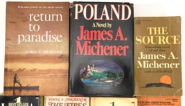 Lot Of 7 James A Michener Novel Books 2 Hc 5 Pb Return To Paradise Poland Hawaii - £23.79 GBP